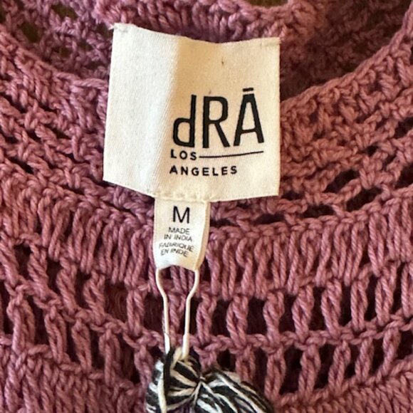 dRA Los Angeles TROPEA DRESS Crochet Lavender Bohemian Festival Sz M NWT - Picture 6 of 12